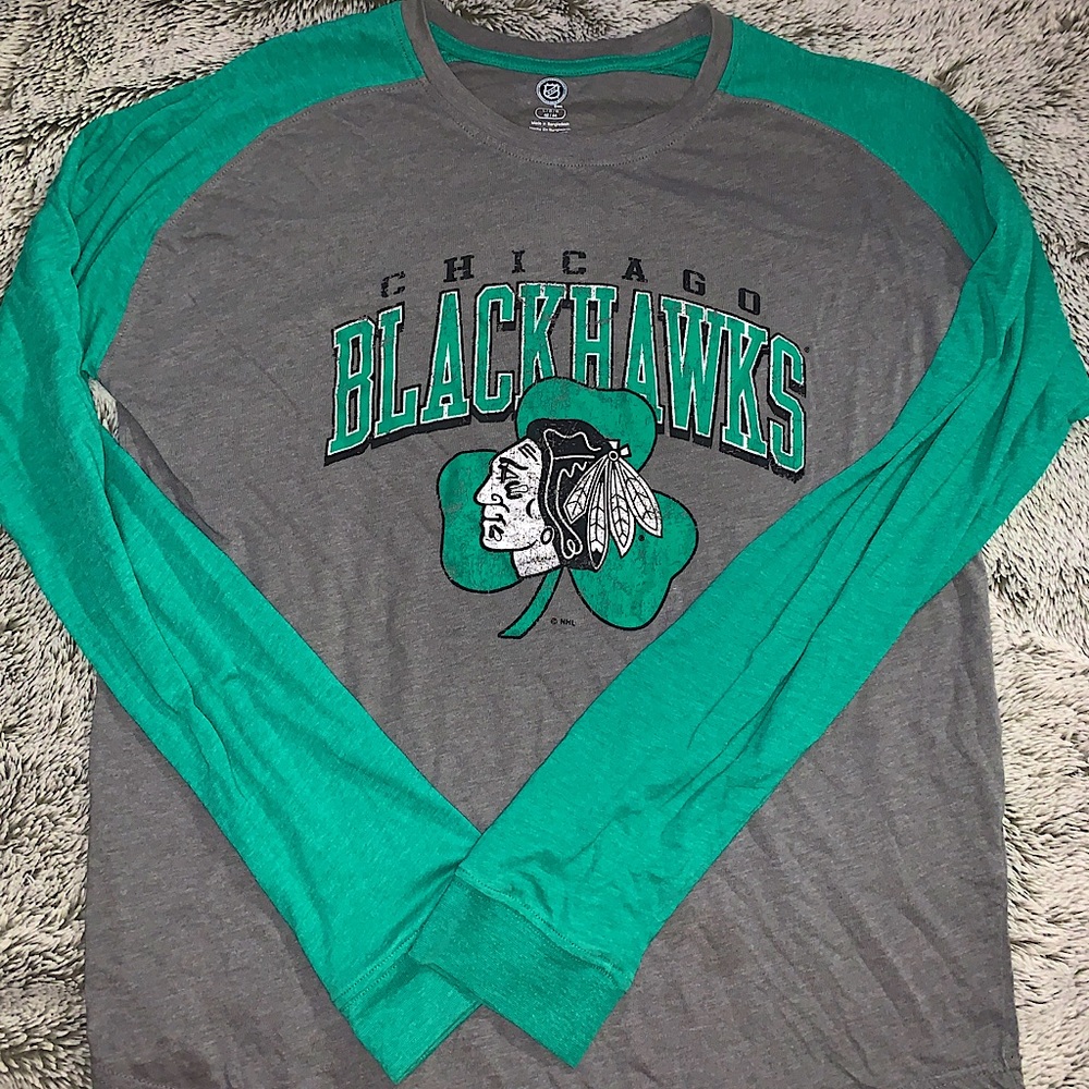 Chicago Blackhawks Irish Themed Longsleeve